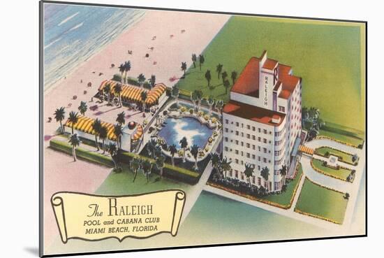 Raleigh Hotel, Miami Beach, Florida-null-Mounted Art Print