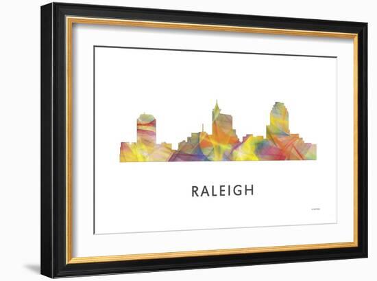 Raleigh North Carolina Skyline-Marlene Watson-Framed Giclee Print