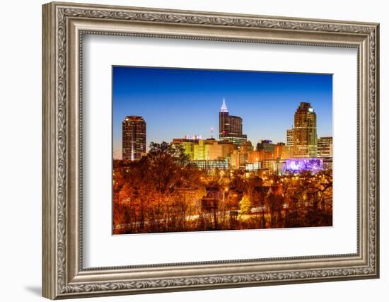 Raleigh, North Carolina, USA Skyline.-SeanPavonePhoto-Framed Photographic Print