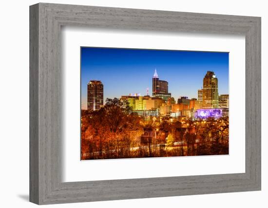 Raleigh, North Carolina, USA Skyline.-SeanPavonePhoto-Framed Photographic Print