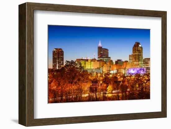 Raleigh, North Carolina, USA Skyline.-SeanPavonePhoto-Framed Photographic Print