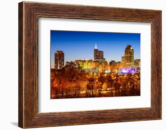 Raleigh, North Carolina, USA Skyline.-SeanPavonePhoto-Framed Photographic Print