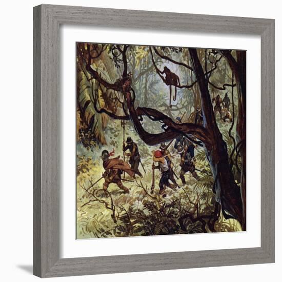 Raleigh Went in Search of El Dorado, His Journey Taking Him Up the River Orinoco-Alberto Salinas-Framed Giclee Print