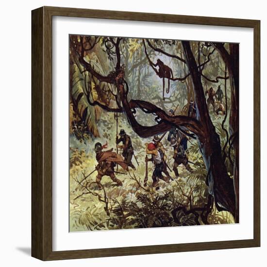 Raleigh Went in Search of El Dorado, His Journey Taking Him Up the River Orinoco-Alberto Salinas-Framed Giclee Print