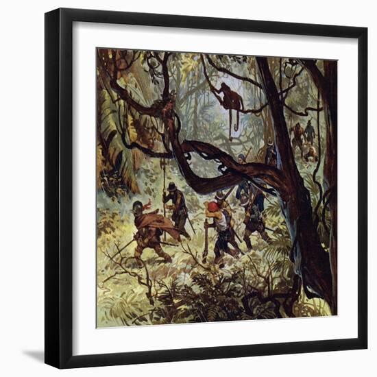 Raleigh Went in Search of El Dorado, His Journey Taking Him Up the River Orinoco-Alberto Salinas-Framed Giclee Print