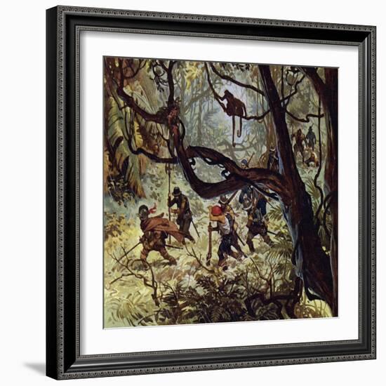 Raleigh Went in Search of El Dorado, His Journey Taking Him Up the River Orinoco-Alberto Salinas-Framed Giclee Print