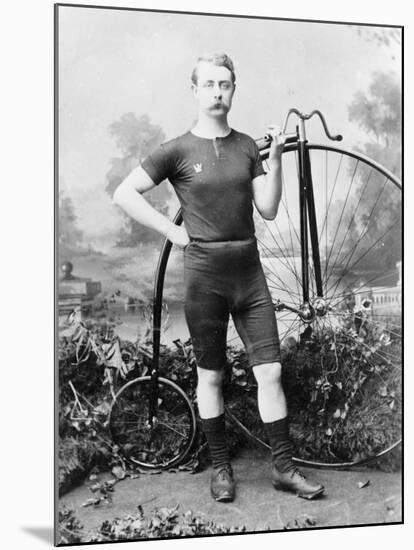 Ralph Clifton with a Penny Farthing, C1895-null-Mounted Photographic Print