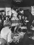 Pop Singer Chubby Checker Singing His Hit Song "The Twist" on Dance Floor at Crescendo Nightclub-Ralph Crane-Premium Photographic Print