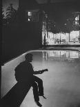 Singer Ricky Nelson Playing Guitar on Poolside-Ralph Crane-Premium Photographic Print