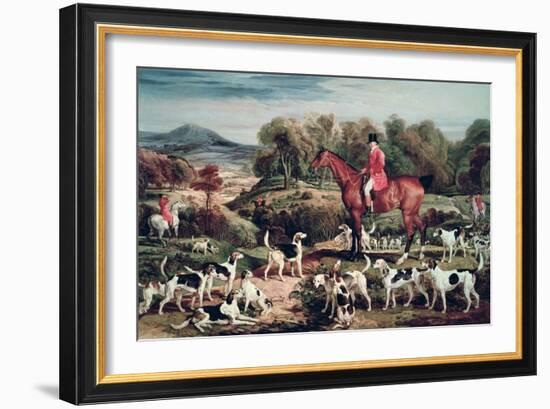 Ralph Lambton and His Hounds-James Ward-Framed Giclee Print