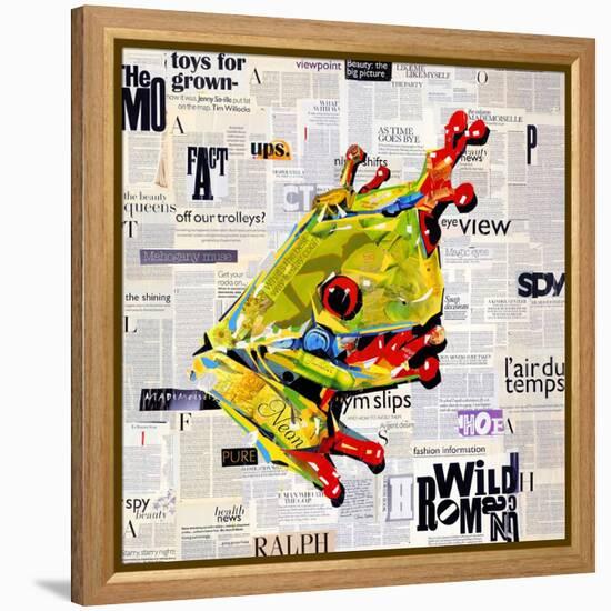 Ralph the Frog-James Grey-Framed Stretched Canvas