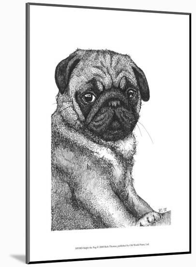 Ralph the Pug-Beth Thomas-Mounted Art Print