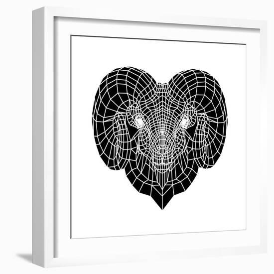 Ram Head Mesh-Lisa Kroll-Framed Premium Giclee Print