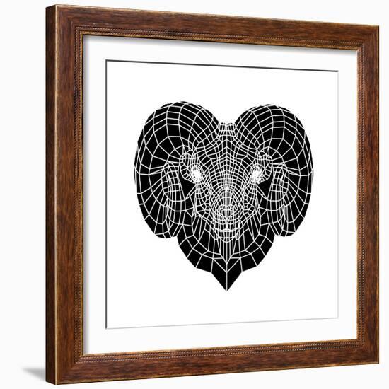 Ram Head Mesh-Lisa Kroll-Framed Art Print