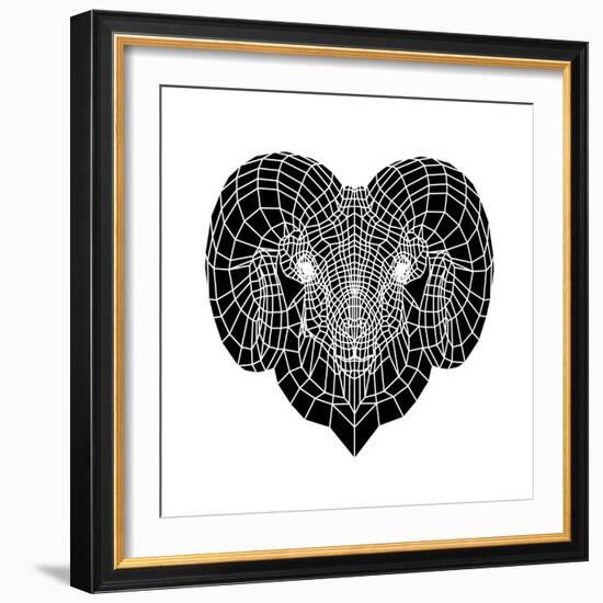 Ram Head Mesh-Lisa Kroll-Framed Art Print