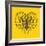 Ram Head Yellow Mesh-Lisa Kroll-Framed Art Print