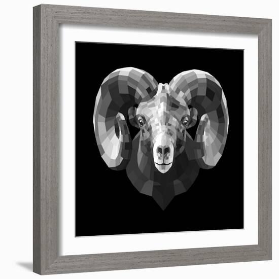 Ram Head-Lisa Kroll-Framed Premium Giclee Print