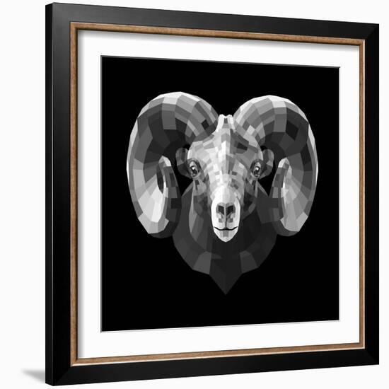 Ram Head-Lisa Kroll-Framed Art Print