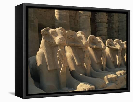 Ram-Headed Sphinxes of the Processional Avenue, at the Temple of Karnak, Thebes, Egypt-Richardson Rolf-Framed Premier Image Canvas