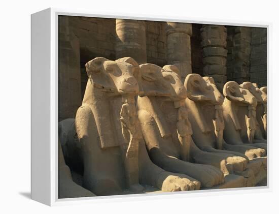 Ram-Headed Sphinxes of the Processional Avenue, at the Temple of Karnak, Thebes, Egypt-Richardson Rolf-Framed Premier Image Canvas