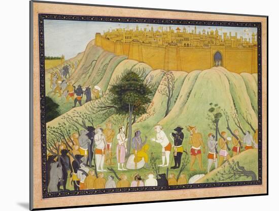 Rama and Lakshmana in Counsel with the Monkey and Bear Allies, C.1800 (Gouache)-null-Mounted Giclee Print