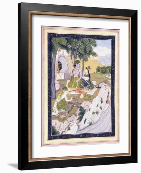 Rama and Sita with Lakshman, C. 1800-null-Framed Giclee Print