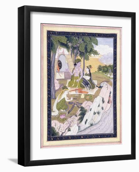 Rama and Sita with Lakshman, C. 1800-null-Framed Giclee Print