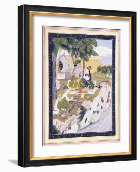 Rama and Sita with Lakshman, C. 1800-null-Framed Giclee Print