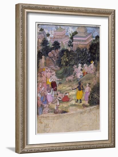 Rama Chastises the Dying Vali-null-Framed Art Print