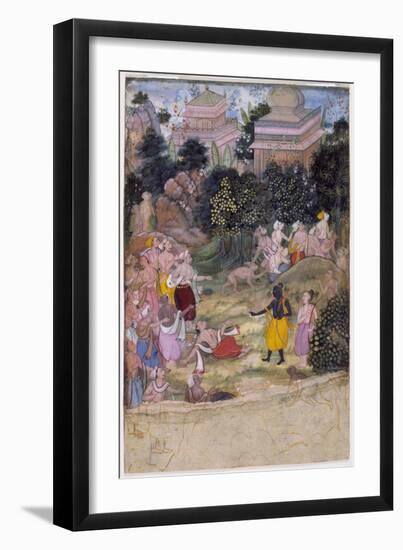 Rama Chastises the Dying Vali-null-Framed Art Print