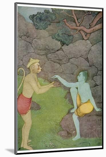 Rama Put His Trust in the Ape Hanuman (Son of the Wind God) to Find His Abducted Wife Sita-K. Venkatappa-Mounted Photographic Print