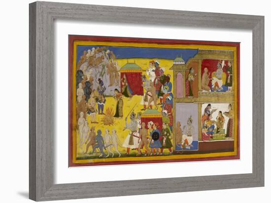 Rama Repudiates Sita-null-Framed Giclee Print