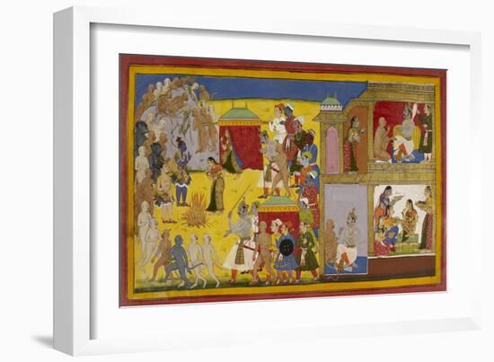 Rama Repudiates Sita-null-Framed Giclee Print