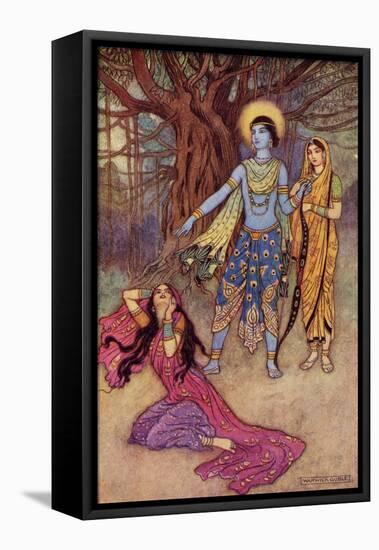 Rama Spurns the Demon Lover-Warwick Goble-Framed Premier Image Canvas