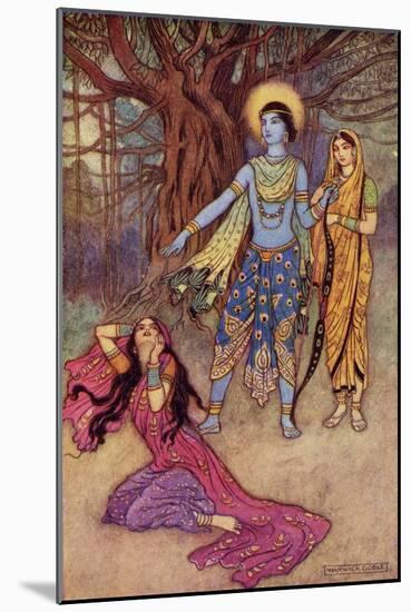 Rama Spurns the Demon Lover-Warwick Goble-Mounted Giclee Print