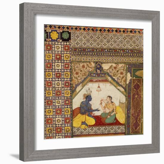 Rama Trying to Justify to Sita His Repudiation of Her, C.1595-null-Framed Giclee Print