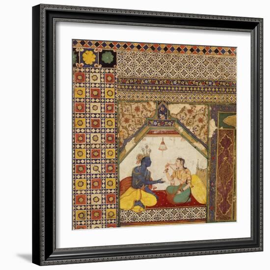 Rama Trying to Justify to Sita His Repudiation of Her, C.1595-null-Framed Giclee Print