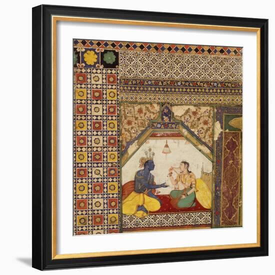 Rama Trying to Justify to Sita His Repudiation of Her, C.1595-null-Framed Giclee Print