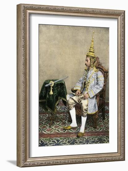 Rama V (Chulalongkorn), King of Siam, in His Royal Attire, Circa 1900-null-Framed Giclee Print