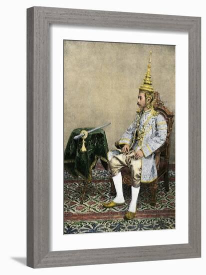 Rama V (Chulalongkorn), King of Siam, in His Royal Attire, Circa 1900-null-Framed Giclee Print