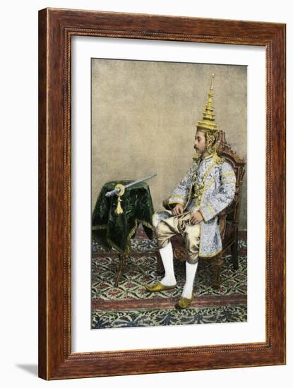 Rama V (Chulalongkorn), King of Siam, in His Royal Attire, Circa 1900-null-Framed Giclee Print