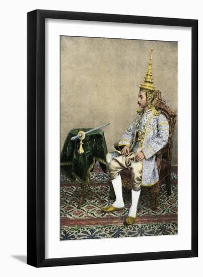 Rama V (Chulalongkorn), King of Siam, in His Royal Attire, Circa 1900-null-Framed Giclee Print