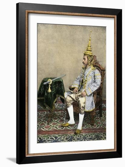 Rama V (Chulalongkorn), King of Siam, in His Royal Attire, Circa 1900-null-Framed Giclee Print