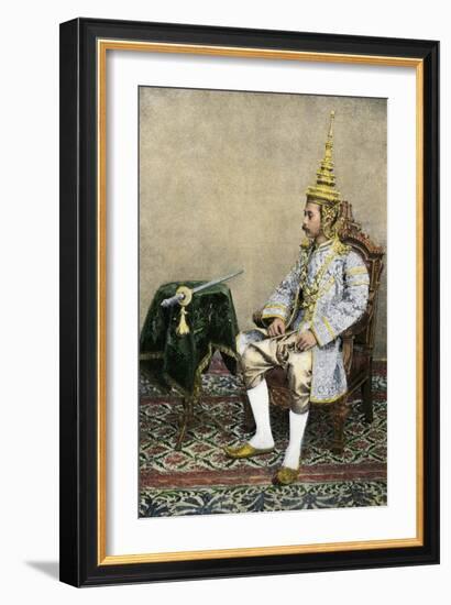 Rama V (Chulalongkorn), King of Siam, in His Royal Attire, Circa 1900-null-Framed Giclee Print