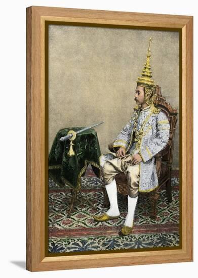 Rama V (Chulalongkorn), King of Siam, in His Royal Attire, Circa 1900-null-Framed Premier Image Canvas