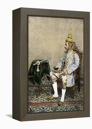 Rama V (Chulalongkorn), King of Siam, in His Royal Attire, Circa 1900-null-Framed Premier Image Canvas