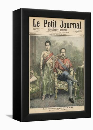 Rama V Known as Chulalongkorn King of Siam and His Wife-Henri Meyer-Framed Premier Image Canvas