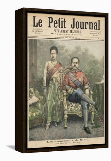 Rama V Known as Chulalongkorn King of Siam and His Wife-Henri Meyer-Framed Premier Image Canvas