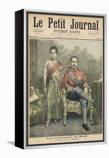 Rama V Known as Chulalongkorn King of Siam and His Wife-Henri Meyer-Framed Premier Image Canvas