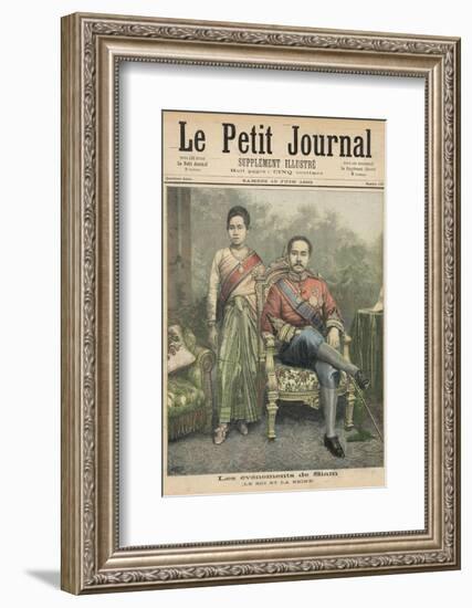 Rama V Known as Chulalongkorn King of Siam and His Wife-Henri Meyer-Framed Photographic Print